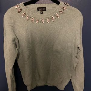 Top Shop Beaded Sweater